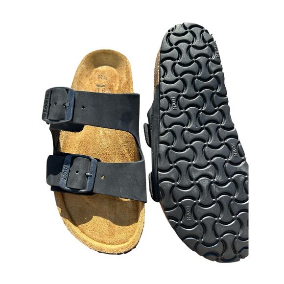 Naot Santa Barbara Men's Black Nubuck Slide Sandals, Size 6 / 38 – Adjustable - Picture 5 of 7